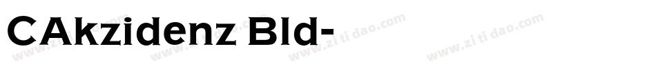 CAkzidenz Bld字体转换